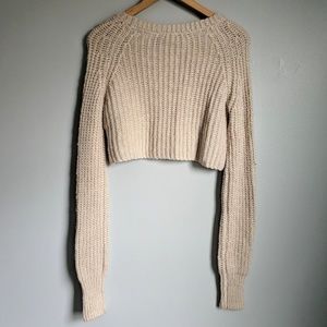 Kimchi Blue Crop-Top Long-Sleeve Sweater